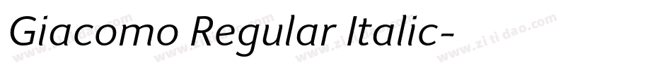 Giacomo Regular Italic字体转换